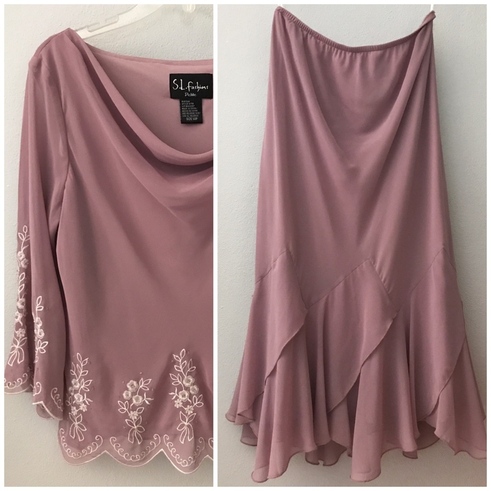 Top and Skirt Set.